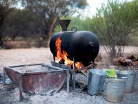 Views of the fire pit at  Charlie’s campsite |  <i>Guy Wilkinson</i>