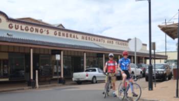 Cyclists in Gulgong,Ross Baker Cyclists in Gulgong