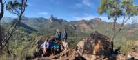 Enjoying the magical Warrumbungles from Macha Tor, with the Breadknife and the Belougery Spire in the background.

 | Michael Buggy