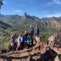 Enjoying the magical Warrumbungles from Macha Tor, with the Breadknife and the Belougery Spire in the background.

 | Michael Buggy