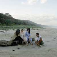 Relax on the beach of an evening