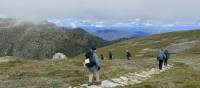 Descending from Australia's highest mainland peak can be cold even in summer