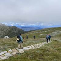 Descending from Australia's highest mainland peak can be cold even in summer