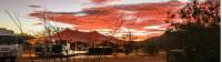 Sunset over our semi-permanent eco-camp on the Larapinta Trail |  <i>#cathyfinchphotography</i>