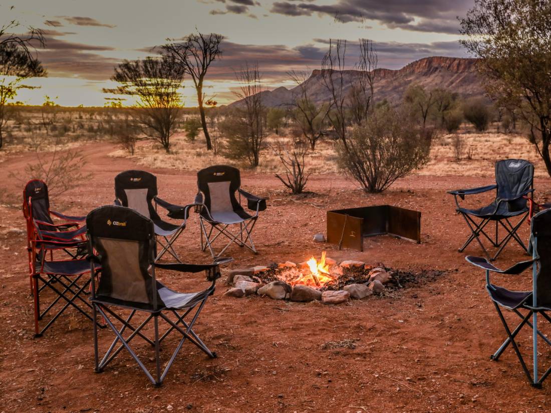 Enjoy a campfire on our Larapinta Trail walks |  <i>#cathyfinchphotography</i>