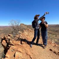 All smiles on the Larapinta Trail | #cathyfinchphotography