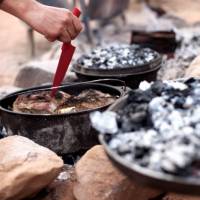Cooking on hot coals at Camp Fearless | Guy Wilkinson