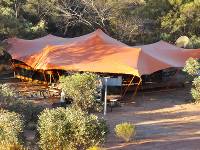 The main canopy provides shelter for the kitchen, lounge and dining |  <i>Sue Badyari</i>