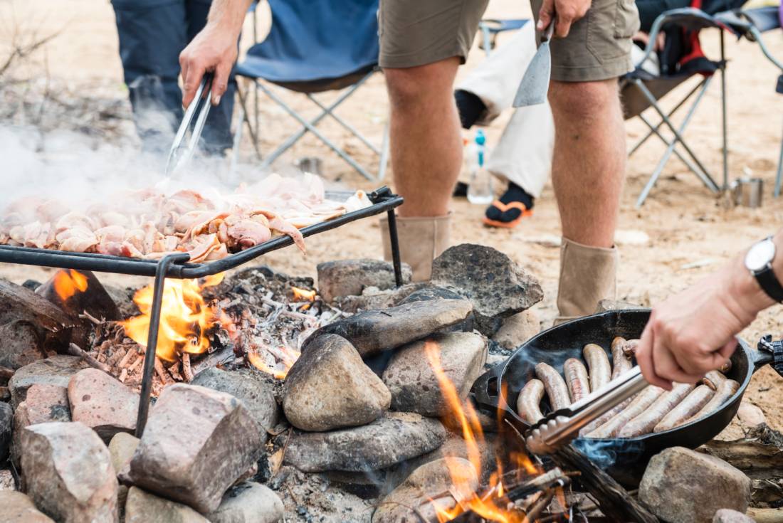 Nothing like a hot breakfast cooked over an open fire |  <i>Caroline Crick</i>