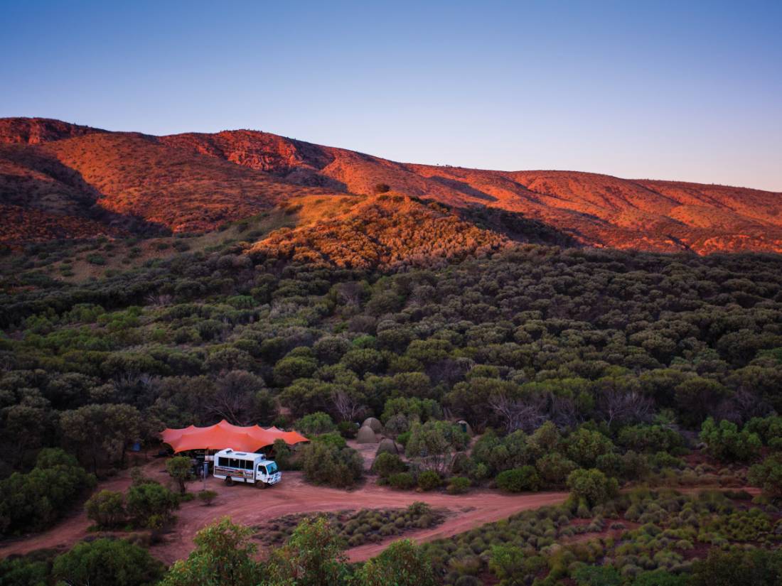 Looking down to Charlie's Camp, nestled in the hills below Counts Point |  <i>Graham Michael Freeman</i>