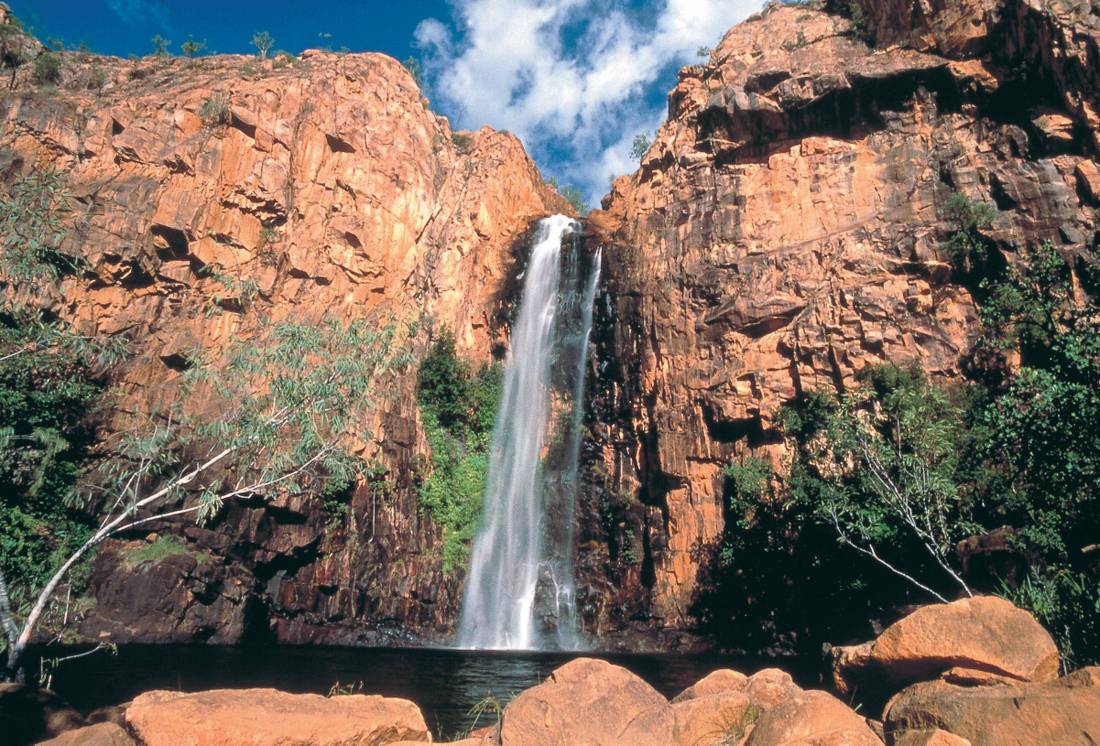 The first waterfall experienced on the Jatbula Trail is the Northern Rockhole |  <i>Steve Strike, Tourism NT</i>
