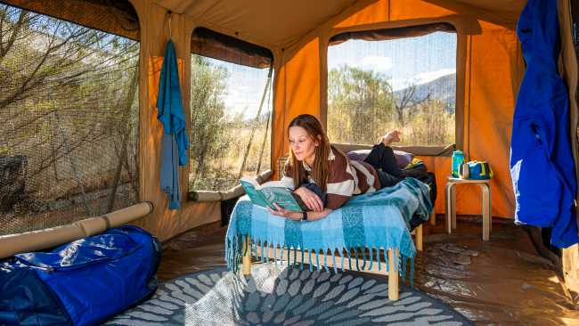 Stay at our Eco-Comfort Camps on the Larapinta Trail | Lachlan Gardiner