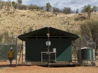 The Larapinta Camps offer composting toilets and outback showers designed for hygeine with minimal impact on the desert environment |  <i>Brett Boardman</i>