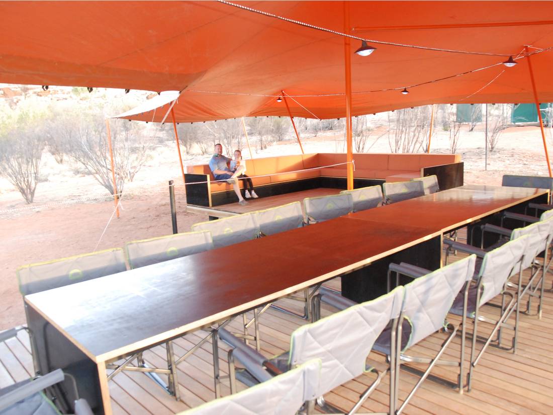 The Larapinta Camps offer stylish and comfortable dining |  <i>Chris Buykx</i>