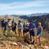 Group shot as we trek up Serpentine Chalet | Linda Murden