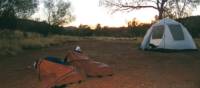 Sleeping in swags on the Larapinta Trek | LIz Rogan