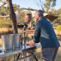 Bathroom amenities at our Eco-Comfort Camps | Luke Tscharke