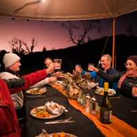 Dinner time at our Eco-Comfort Camps | Luke Tscharke