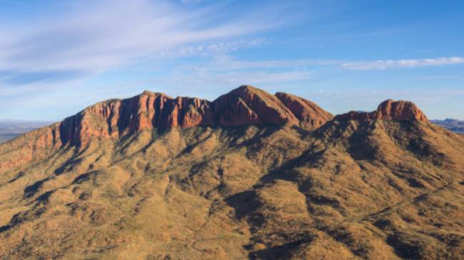 We climb Mt Sonder at dawn for a sunrise view over the Larapinta Trail | Luke Tscharke