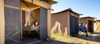 Relaxing at our exclusive eco-comfort camps on the Larapinta | Shaana McNaught