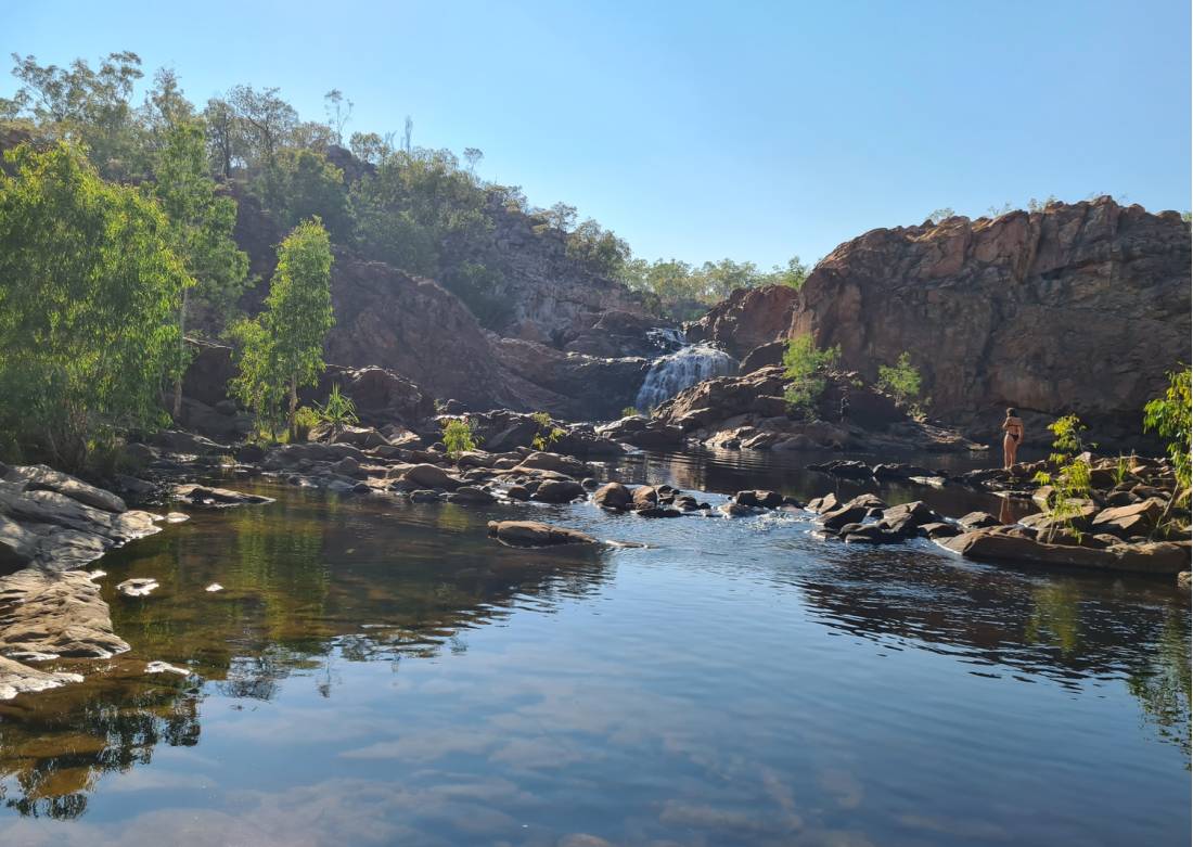 Swimming holes visited on the Jatbula Trail are high on the escarpment and far from any crocs  |  <i>Dragica Barac</i>