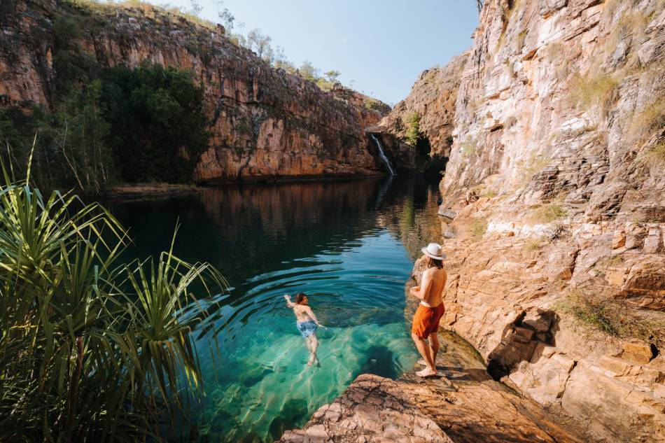 A refreshing dip at Maguk Falls in the Top End. |  <i>Kyle Hunter</i>