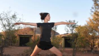 Yoga and mediation sessions on the Larapinta Trail,Andrew Thomasson Yoga and mediation sessions on the Larapinta Trail
