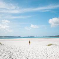 The world-famous white sands of Whitehaven Beach