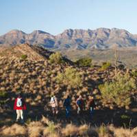 The Heysen Trail traverses the Bunyeroo Valley with Wilpena Pound in the background | Chris Buykx