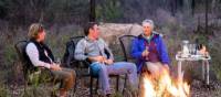 Relaxing by the campfire during the evenings on the Murray River Walk