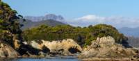 The imposing Ironbound Ranges in the distance on the South Coast Track | John Dalton