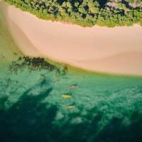 Kayaking near Bruny Island, Tasmania