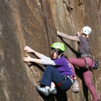 Rock climbing in Cataract Gorge, near Launceston