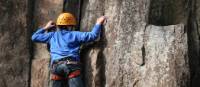 Rock climbing in Cataract Gorge, near Launceston