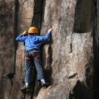 Rock climbing in Cataract Gorge, near Launceston