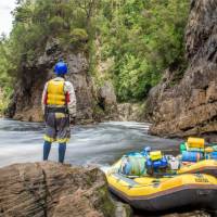 Rafter admiring the famous Rock Island Bend on the Franklin | Glenn Walker