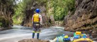 Rafter admiring the famous Rock Island Bend on the Franklin | Glenn Walker