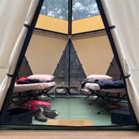 Large comfortable tents at our coastal Eco-comfort Camp | Michael Buggy