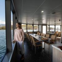 Our spacious Dining Room & Bar on expedition vessel Odalisque III