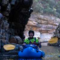 Packrafting through Alum Cliffs Gorge