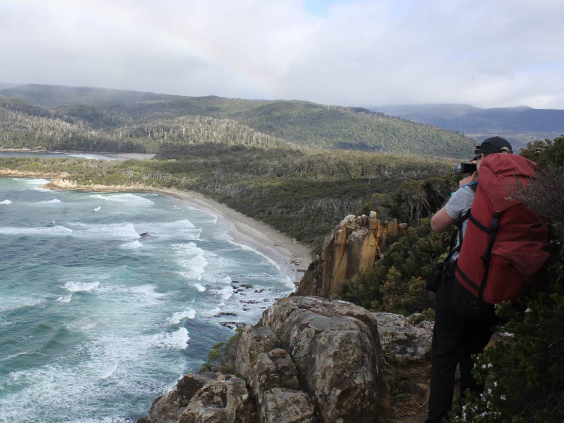 Looking towards South Cape Rivulet from the high clifftops down the coast   |  <i>Phil Wyndham</i>