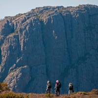 Trekkers in the Walls of Jerusalem National Park walking towards Mt Jerusalem | Don Fuchs