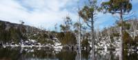 A light dusting of snow on the trail, Walls of Jerusalem | Julianne Camerotto