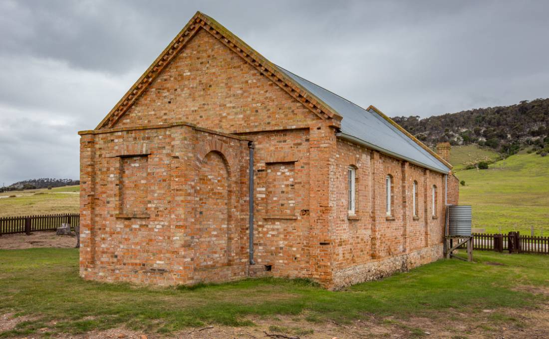 The graveyard near Wybalenna Chapel contains unmarked Aboriginal graves. Around 300 Aboriginals were ‘delivered’ there during its time as a mission. |  <i>Dietmar Kahles</i>