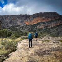 Taking in the dramatic surrounds