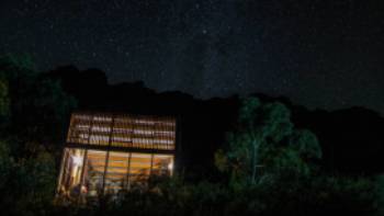 The campsite shelter is the perfect place to admire the stars