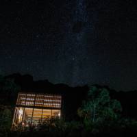 The campsite shelter is the perfect place to admire the stars