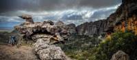 The trail is full of fun rock formations