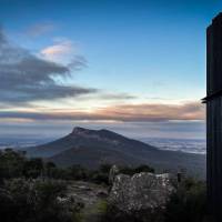 Watching the sunset over one of the Grampians many peaks