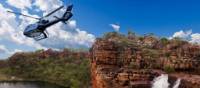 Helicopter over Eagle Falls in the Kimberley